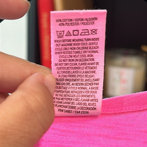 Size L Pink tank top by Pink Victory Secret Sleepwear. Never worn like new. - Picture 7 of 9